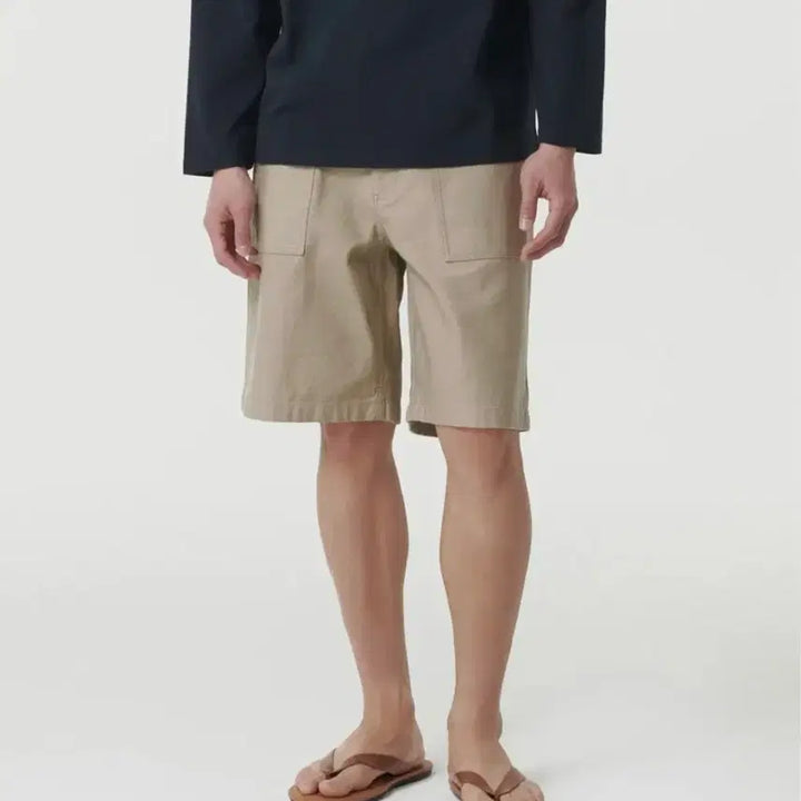 [BUNJANG] Musinsa Standard Fatigue Shorts Beige Size 32 / 무신사스탠다드 퍼티그쇼츠 베이지32
