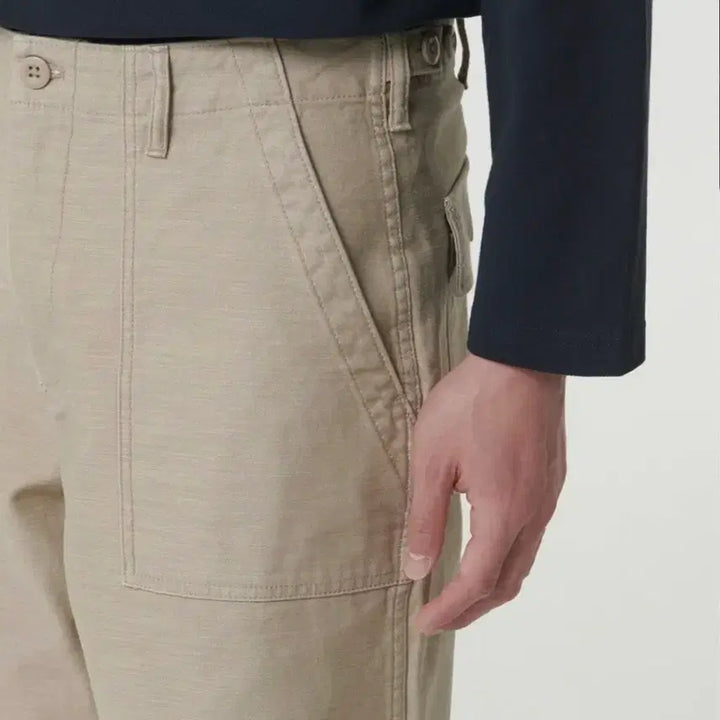 [BUNJANG] Musinsa Standard Fatigue Shorts Beige Size 32 / 무신사스탠다드 퍼티그쇼츠 베이지32