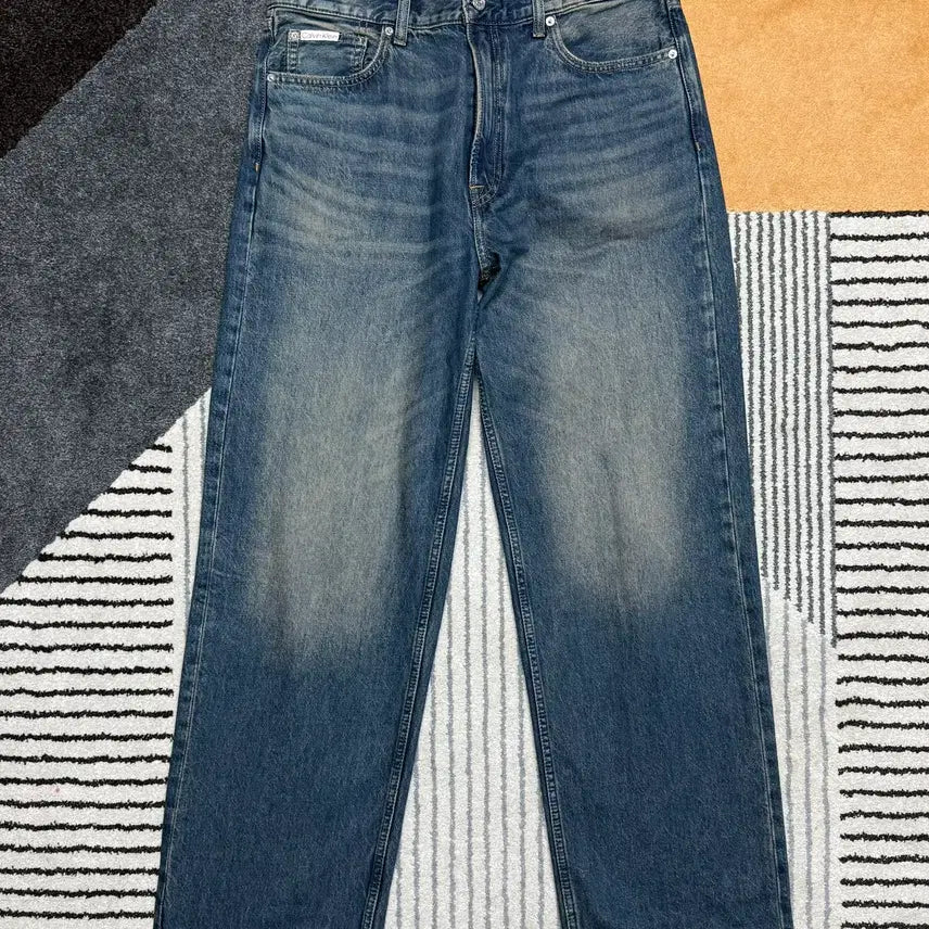 [BUNJANG] Calvin Klein Straight Gold Blue Wash Jeans / [34] 켈빈클라인 스트레이트 골드 블루 워싱