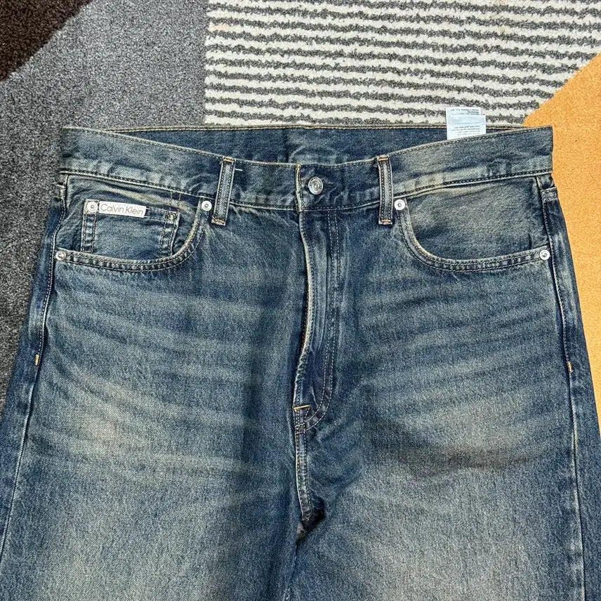 [BUNJANG] Calvin Klein Straight Gold Blue Wash Jeans / [34] 켈빈클라인 스트레이트 골드 블루 워싱