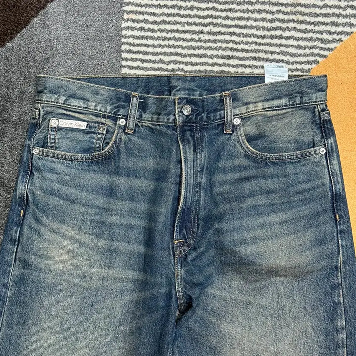 [BUNJANG] Calvin Klein Straight Gold Blue Wash Jeans / [34] 켈빈클라인 스트레이트 골드 블루 워싱