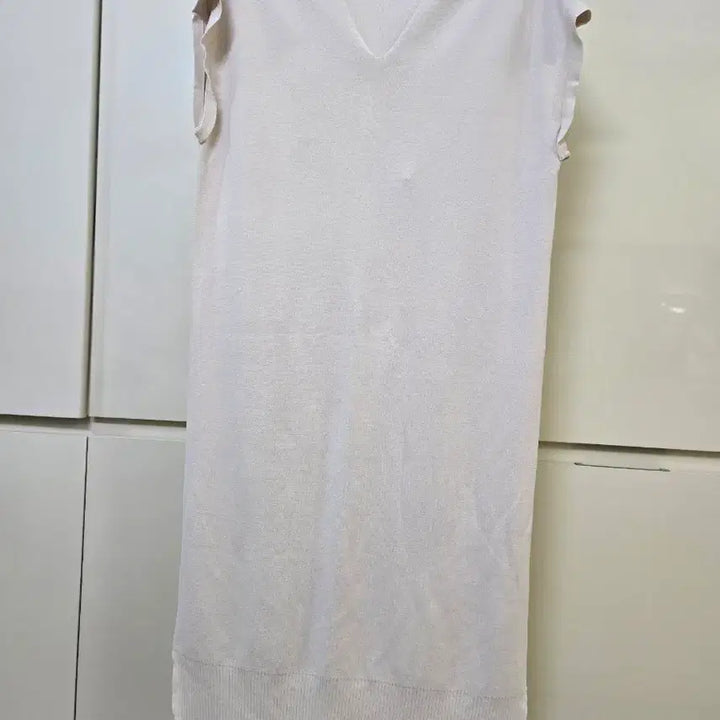[BUNJANG] Ivory V-Neck Knit Long Dress / 아이보리 V넥 니트 롱 원피스