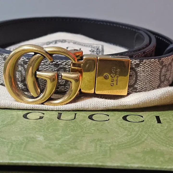 [BUNJANG] Gucci Marmont Reversible Thin Belt / 구찌 마몽 리버서블 씬벨트