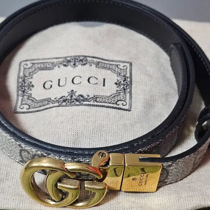 [BUNJANG] Gucci Marmont Reversible Thin Belt / 구찌 마몽 리버서블 씬벨트