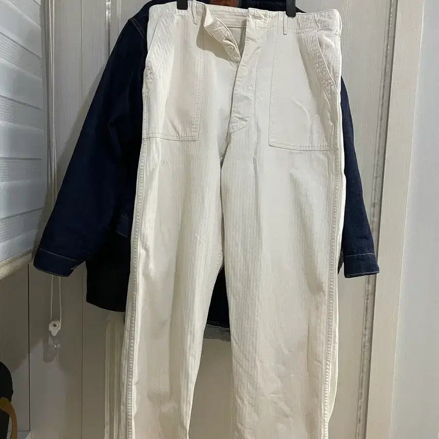 [BUNJANG] orslow Fatigue Pants Summer Herringbone Ecru / 오어슬로우 퍼티크 팬츠 썸머 헤링본 에크루