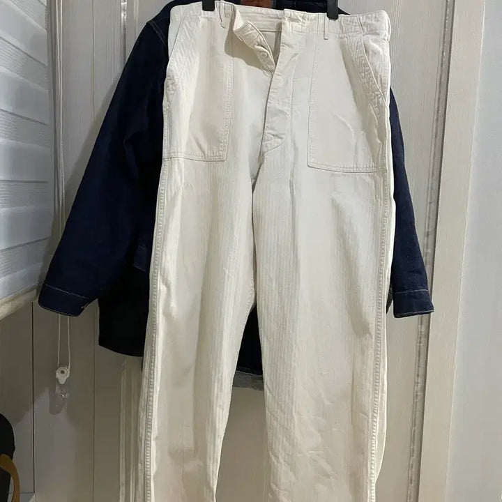 [BUNJANG] orslow Fatigue Pants Summer Herringbone Ecru / 오어슬로우 퍼티크 팬츠 썸머 헤링본 에크루