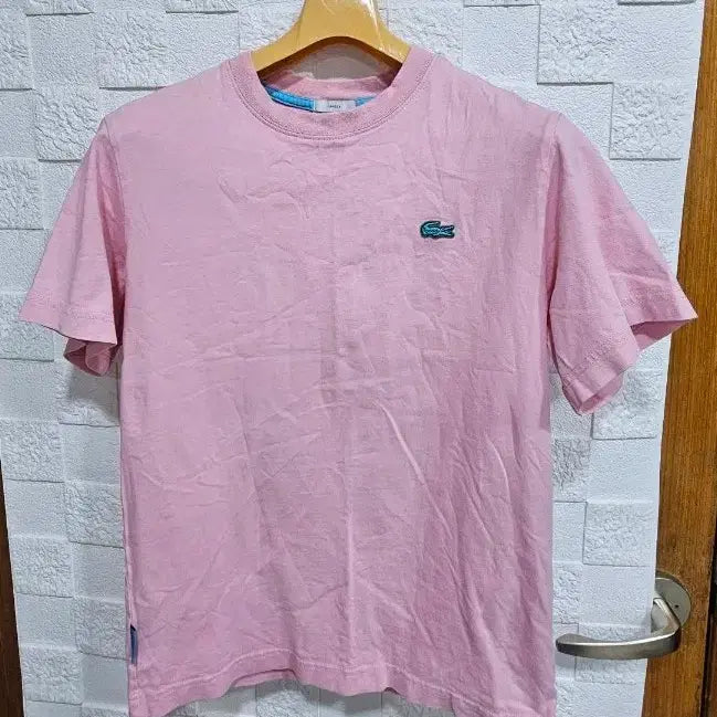 [BUNJANG] Lacoste Pink Short Sleeve T-Shirt / 라코스테 핑크 반팔 티셔츠