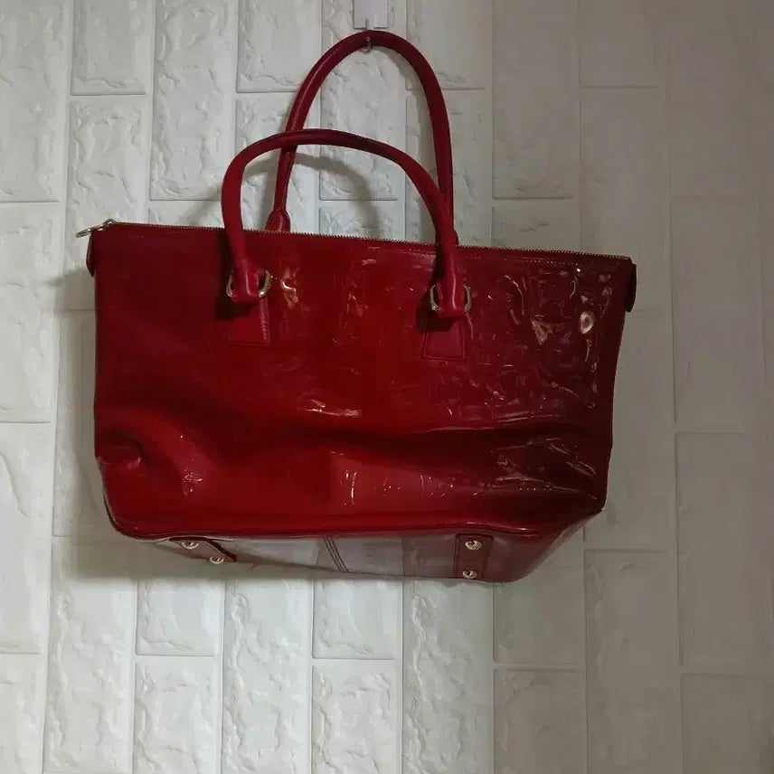 [BUNJANG] Metrogcity Red Tote Bag / 메트로씨티 레드 토트백 가방