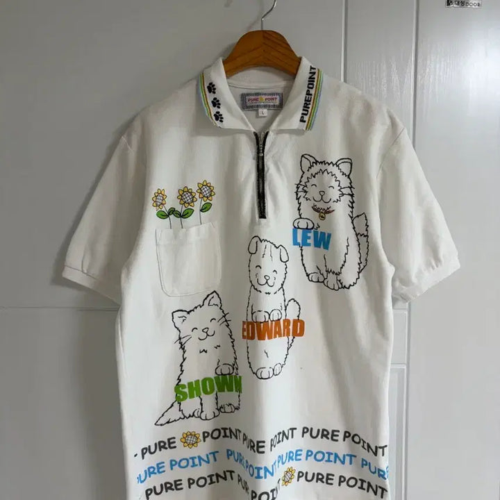 [BUNJANG] Vintage Short Sleeve Polo T-Shirt Cotton L / (일본 수입 빈티지)반팔 티셔츠 카라 반팔 면티 면100 L