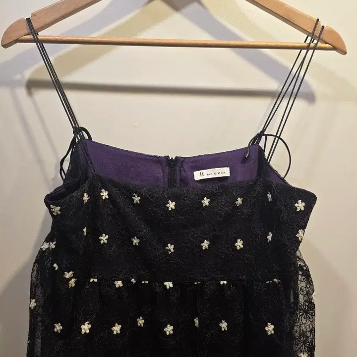 [BUNJANG] It Michaa Black Flower Lace Dress / 잇미샤 블랙 플라워 레이스 원피스
