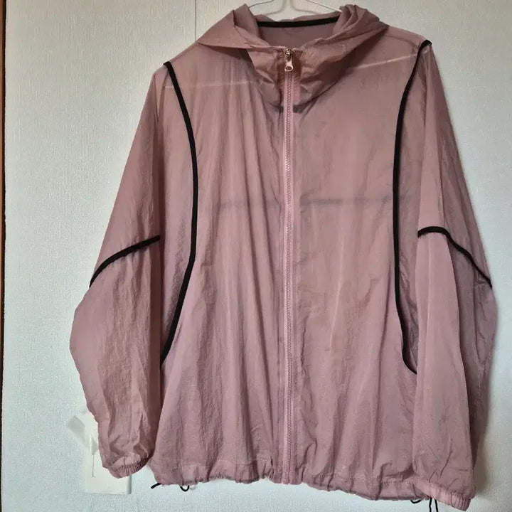 [BUNJANG] Pink Hooded Windbreaker Jacket / 핑크색 후드 바람막이 자켓