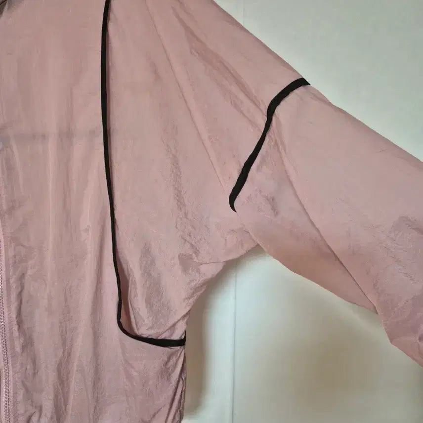 [BUNJANG] Pink Hooded Windbreaker Jacket / 핑크색 후드 바람막이 자켓