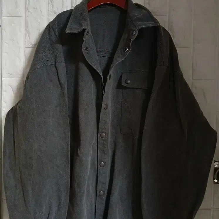 [BUNJANG] ESC Studio Vintage Washed Oversized Two-Pocket Shirt / ESC 스튜디오 빈티지 워싱 남방 셔츠