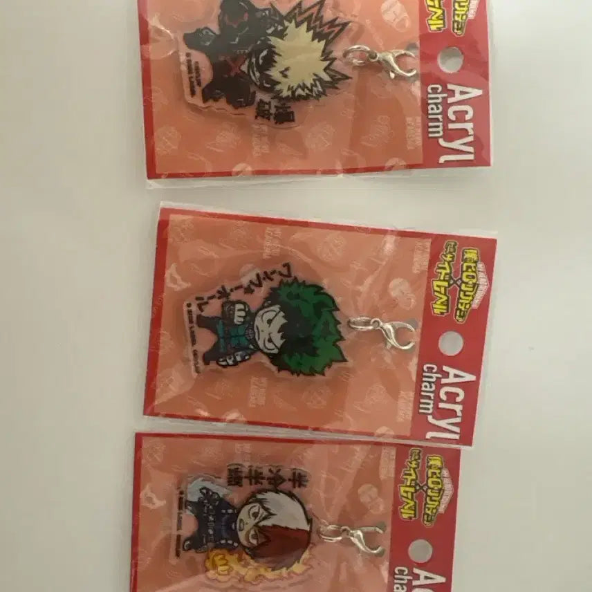 [BUNJANG] My Hero Academia Todoroki, Midoriya, Bakugo Acrylic Keychain Bundle / 나의 히어로 아카데미아 키링 쇼토, 미도리야, 바쿠고 일괄