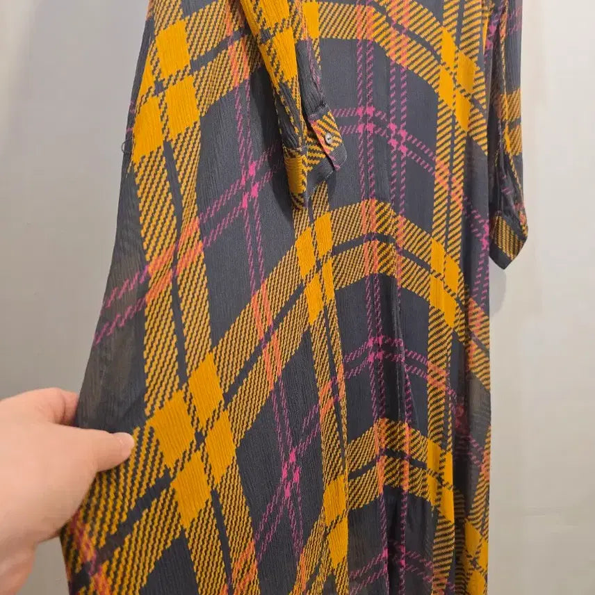 [BUNJANG] HUGO BOSS Check Long Dress / HUGO BOSS 체크 롱 원피스