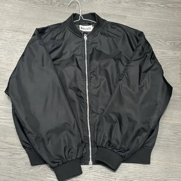 [BUNJANG] Black Cropped Bomber Flight Jacket / 블루종 크롭 항공점퍼