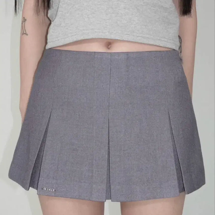 [BUNJANG] Pale Jade Pleated Skirt Grey S / 페일제이드 플리츠 스커트 그레이 S