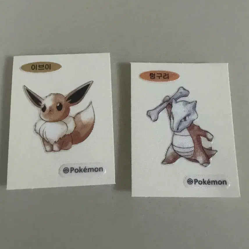 [BUNJANG] Pokemon 30th Anniversary Eevee &amp; Cubone "Ttibusi" Sticker Set / 포켓몬 30주년 이브이 텅구리 띠부씰
