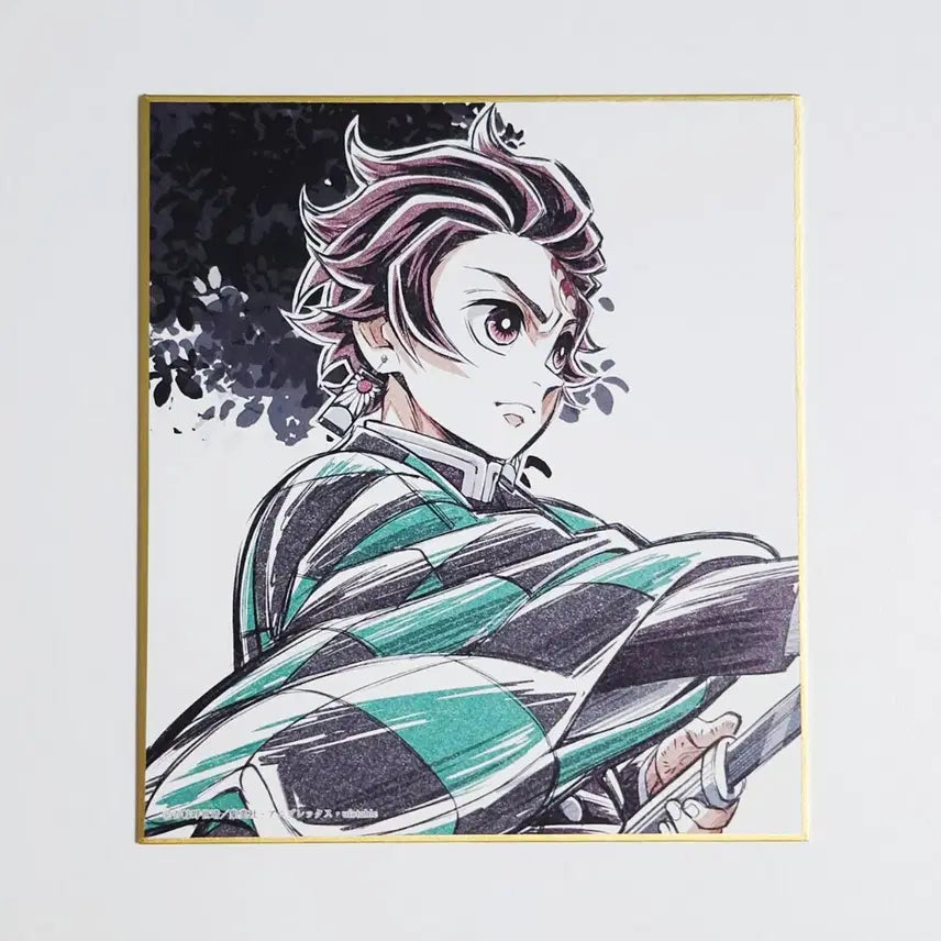 [BUNJANG] Demon Slayer: Mugen Train Arc Kyojuro &amp; Tanjiro Random Shikishi Board - Tanjiro / 귀멸의 칼날 무한열차편 렌고쿠&amp;탄지로 랜덤 색지 탄지로
