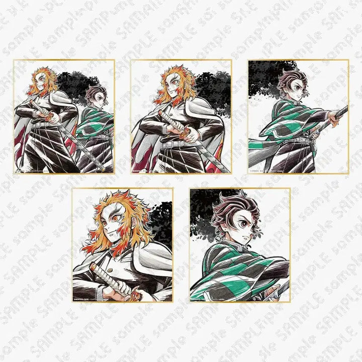 [BUNJANG] Demon Slayer: Mugen Train Arc Kyojuro &amp; Tanjiro Random Shikishi Board - Tanjiro / 귀멸의 칼날 무한열차편 렌고쿠&amp;탄지로 랜덤 색지 탄지로