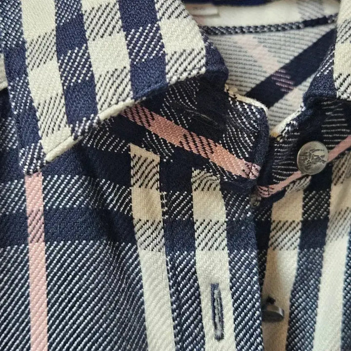 [BUNJANG] Burberry Check Short-Sleeve Shirt Blouse / 버버리 체크 반팔 셔츠블라우스