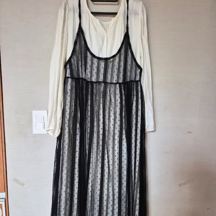 [BUNJANG] Lace Busteir Dress Set / 레이스 뷔스티에 원피스 + 원피스 세트