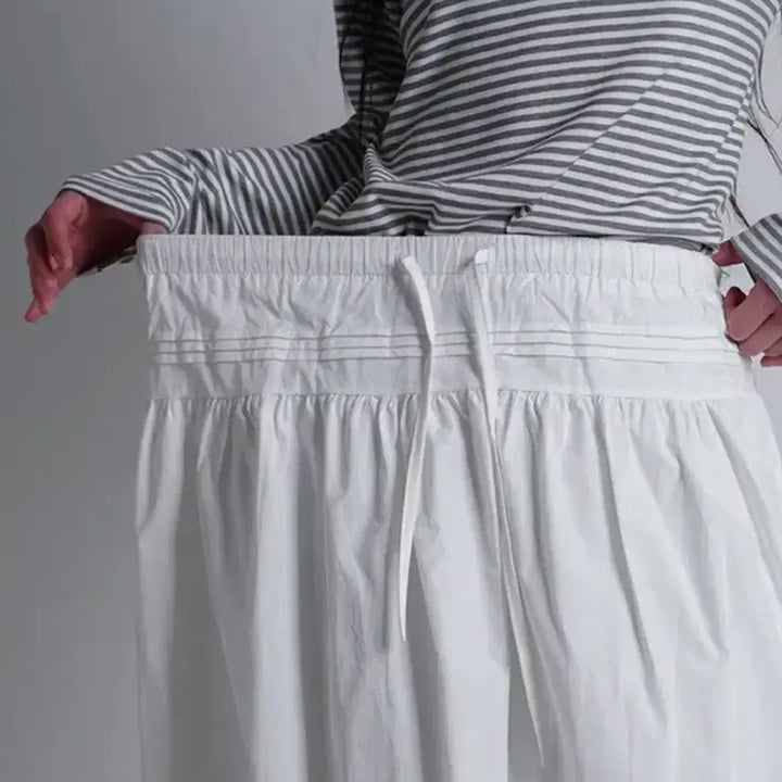 [BUNJANG] Lace Midi Banding Skirt / 레이스 미디 밴딩 스커트