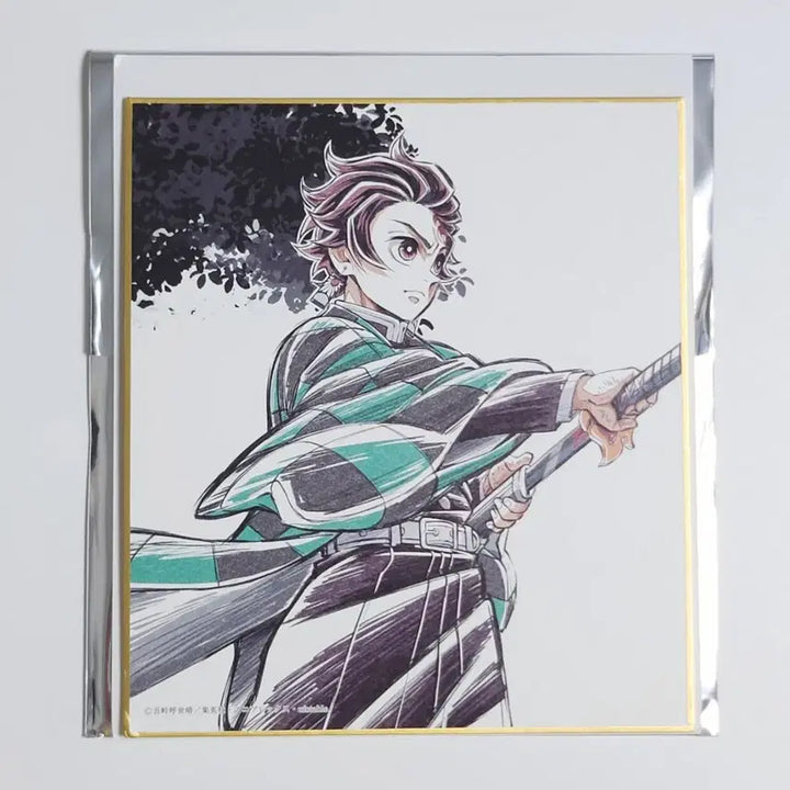 [BUNJANG] Demon Slayer: Mugen Train Arc Kyojuro Rengoku &amp; Tanjiro Kamado Random Shikishi Board Tanjiro / 귀멸의 칼날 무한열차편 렌고쿠&amp;탄지로 랜덤 색지 탄지로