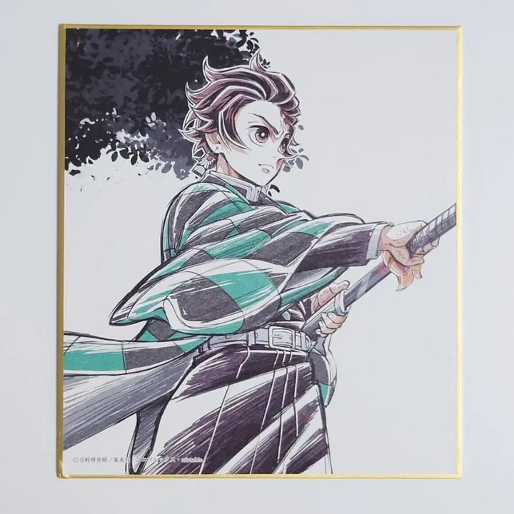 [BUNJANG] Demon Slayer: Mugen Train Arc Kyojuro Rengoku &amp; Tanjiro Kamado Random Shikishi Board Tanjiro / 귀멸의 칼날 무한열차편 렌고쿠&amp;탄지로 랜덤 색지 탄지로