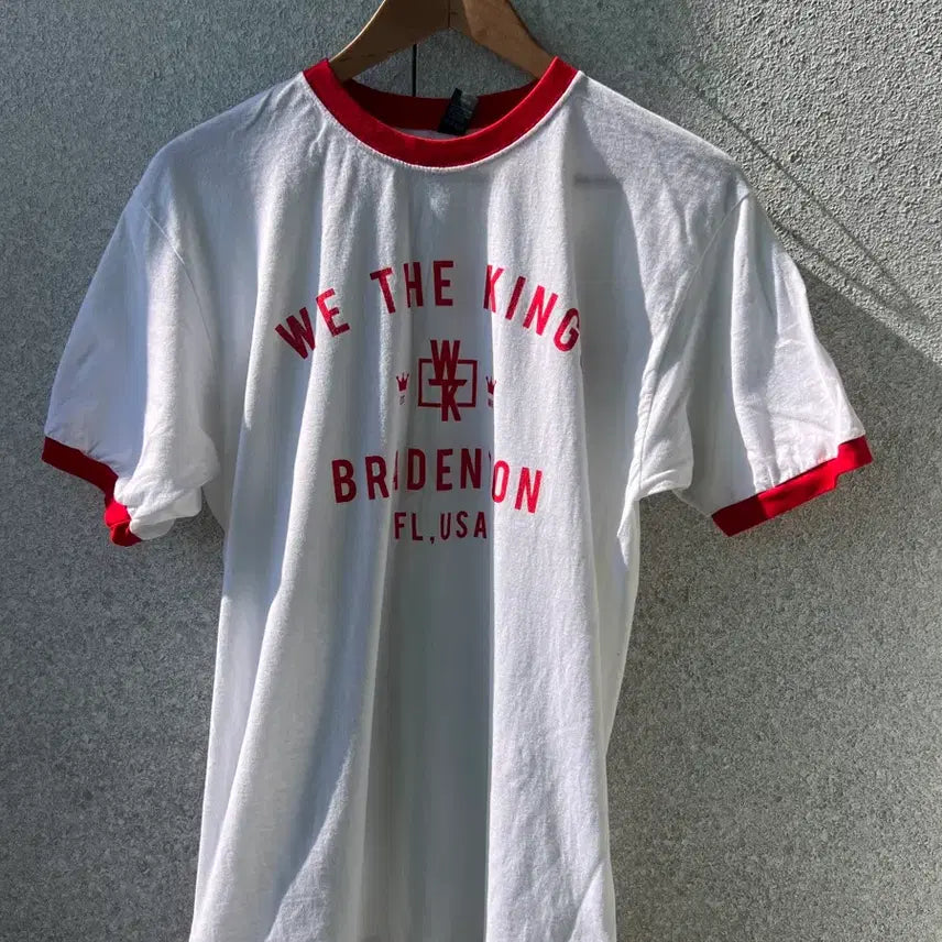[BUNJANG] 90s Vintage White Red Ringer T-Shirt / 90s 빈티지 화이트 레드 링거 티셔츠