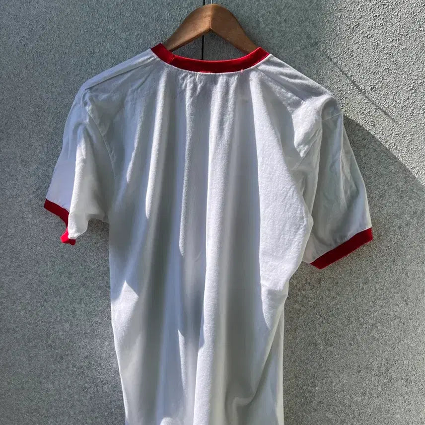 [BUNJANG] 90s Vintage White Red Ringer T-Shirt / 90s 빈티지 화이트 레드 링거 티셔츠