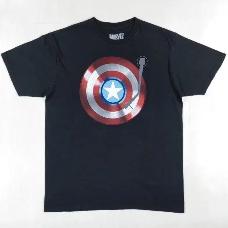 [BUNJANG] Marvel Captain America Graphic T-Shirt / 마블 캡틴아메리카 반팔 티셔츠 L
