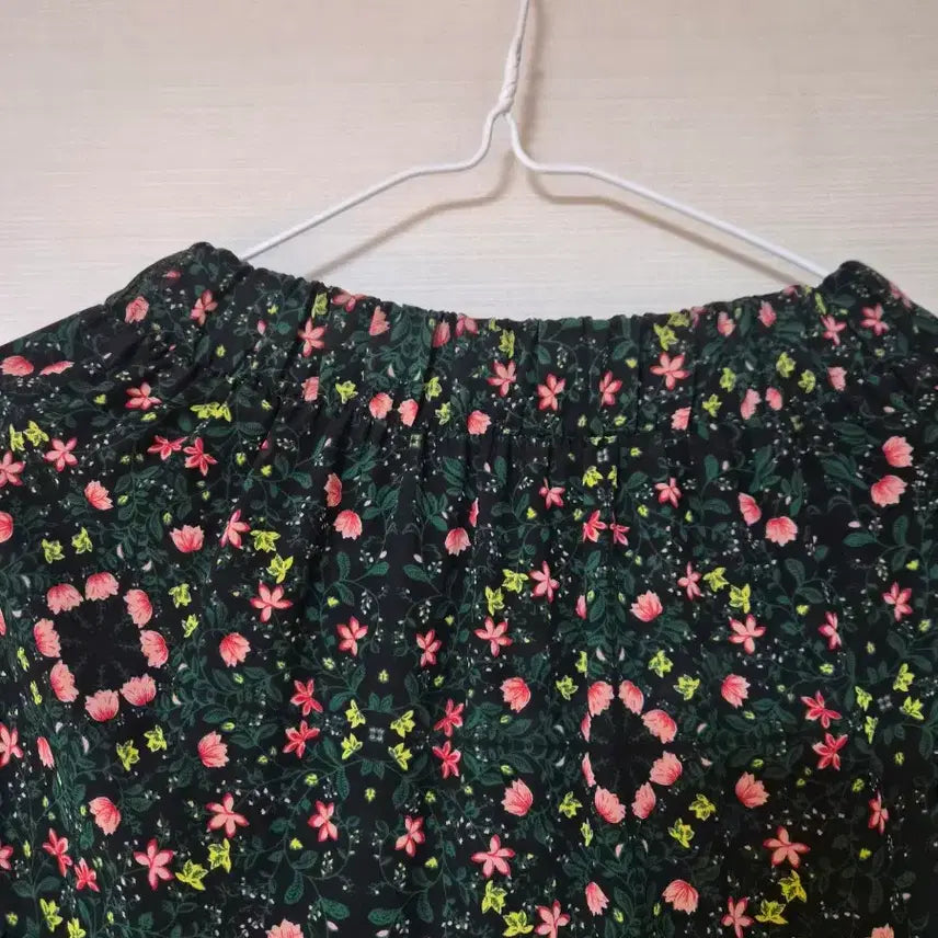 [BUNJANG] Flower Pattern Tiered Long Skirt / 플라워 패턴 캉캉  스커트