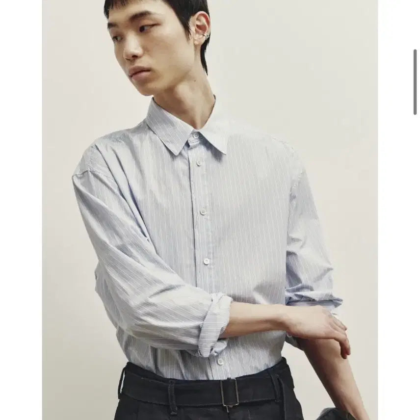 [BUNJANG] YOUTH Stripe Shirt Blue / 유스 스트라이프 셔츠 블루