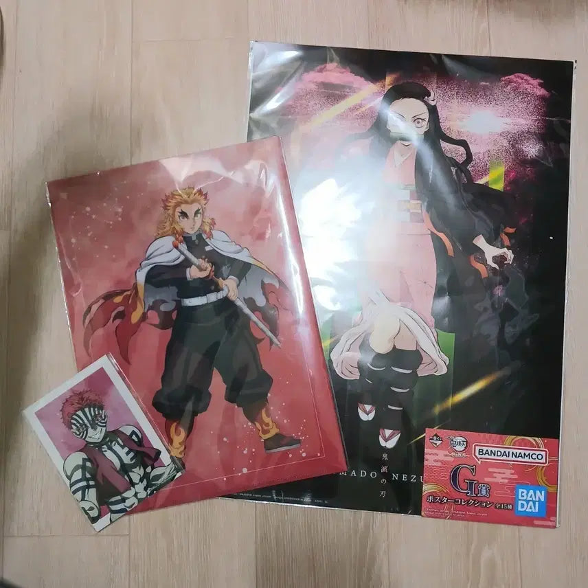 [BUNJANG] Demon Slayer Clear Files and G Prize Poster Bundle / 일괄) 귀멸의 칼날 렌고쿠 키리야 아카자 네즈코 클리어파일 G상 포스터