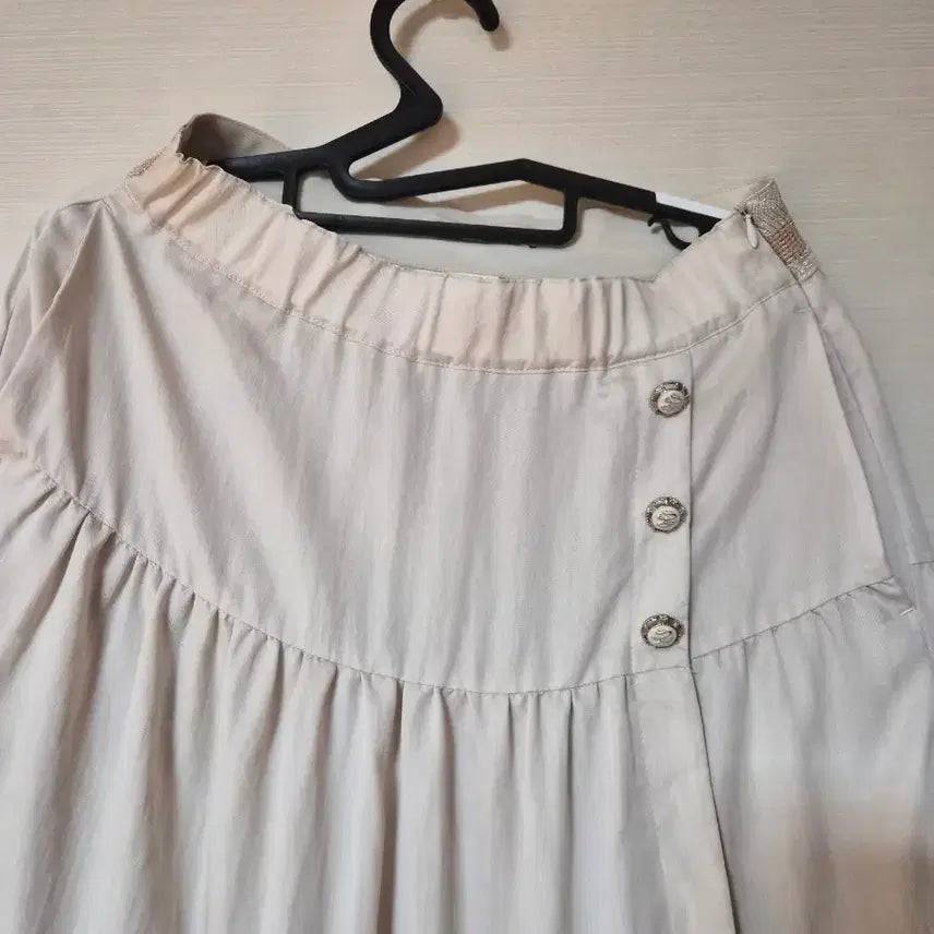 [BUNJANG] Ivory Tiered Long Skirt / 아이보리 캉캉 롱 스커트