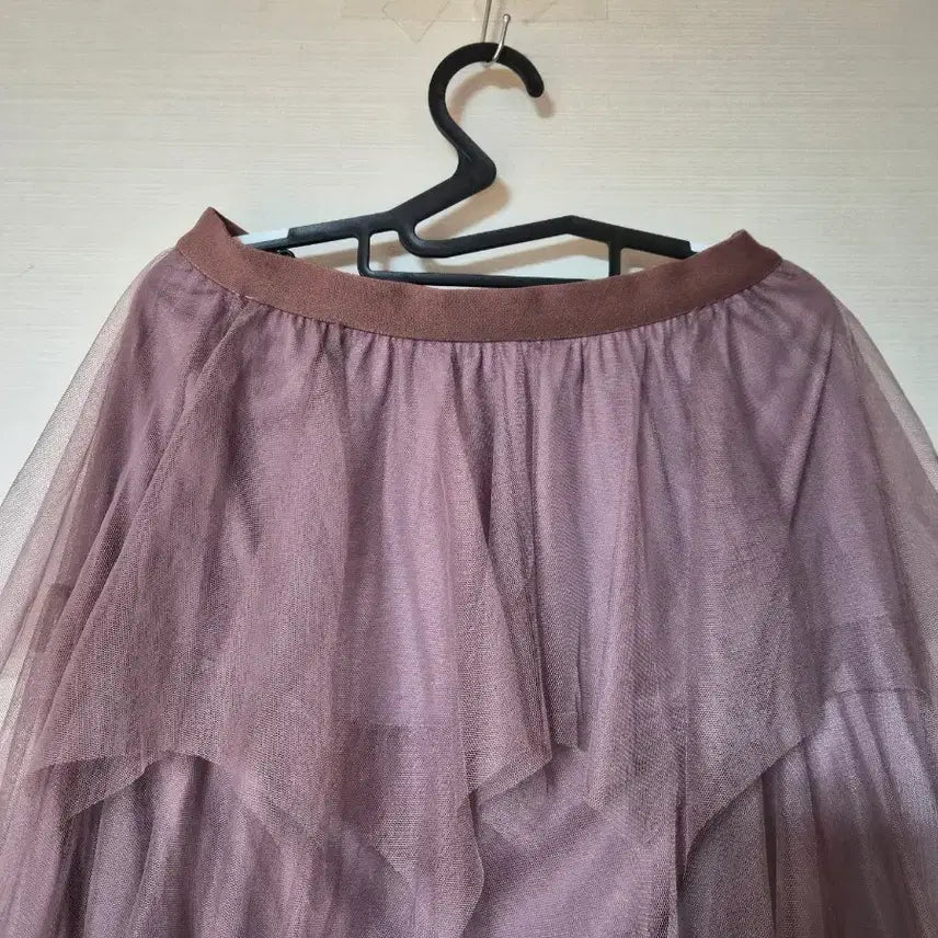 [BUNJANG] Layered Tiered Tulle Skirt Mauve Pink / 레이어드 캉캉 튤 스커트 모브핑크