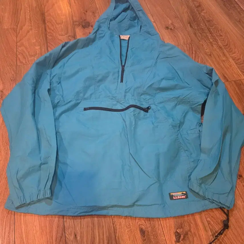 [BUNJANG] LL Bean Anorak Windbreaker Jacket - Aqua Blue - US M / 엘엘빈 LL Bean 아노락  바람막이 사이즈 US M 최상