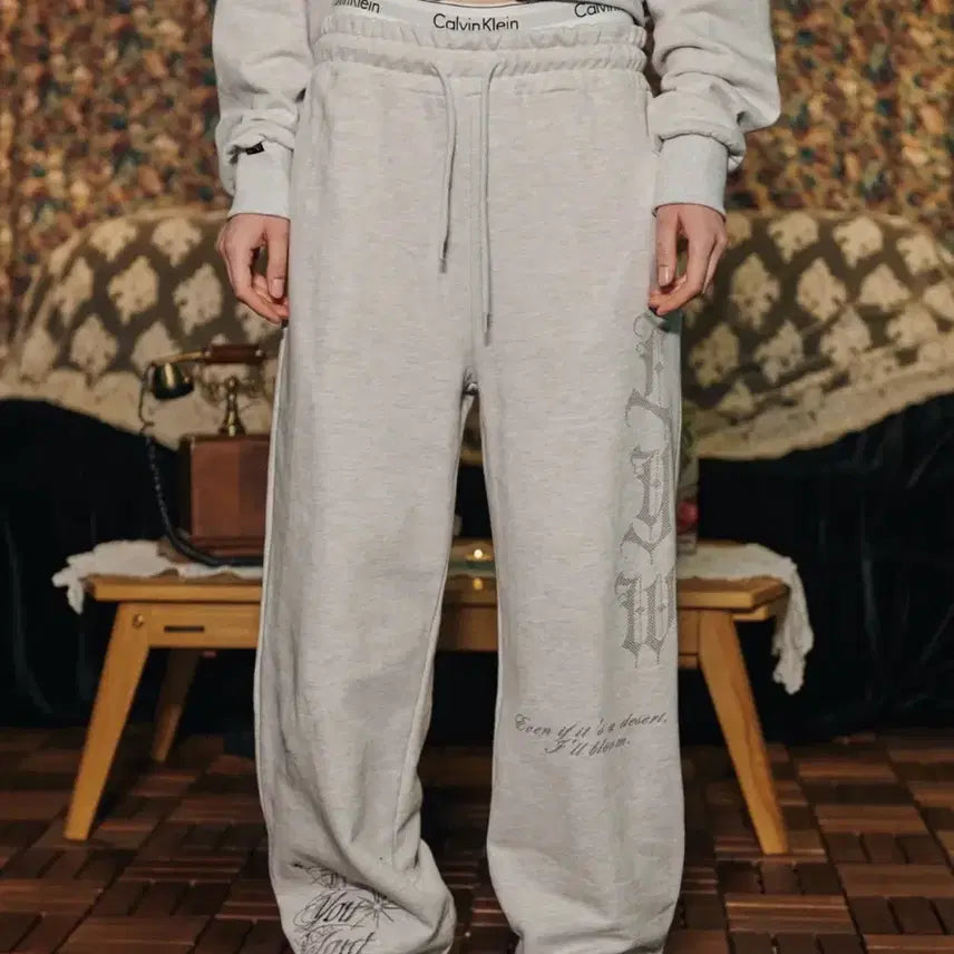 [BUNJANG] Ifuownt DIA Balloon Jogger Sweatpants White Melange M / 이퓨원트 조거 스웻팬츠