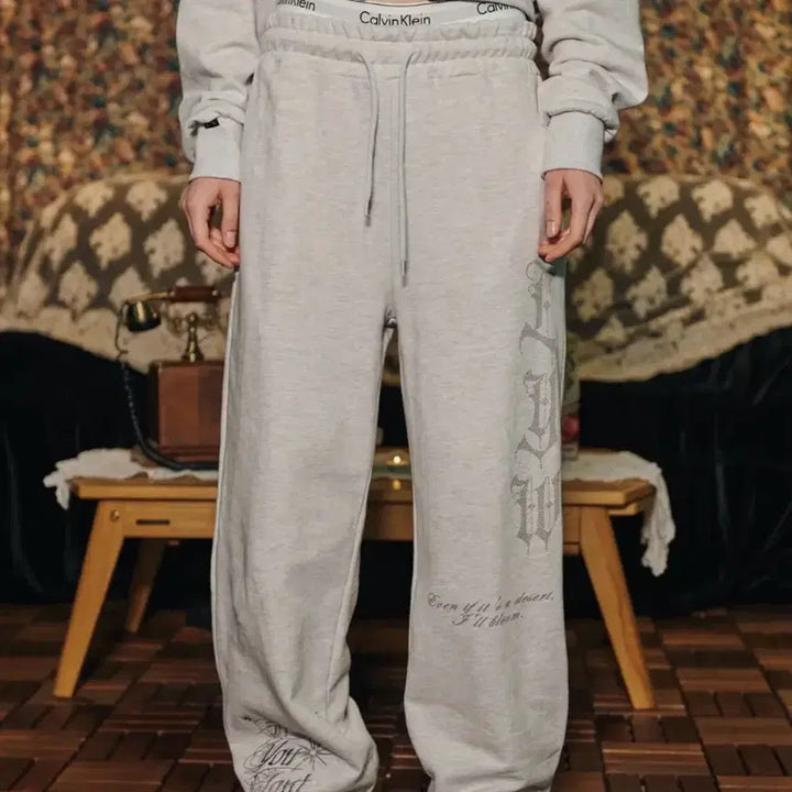 [BUNJANG] Ifuownt DIA Balloon Jogger Sweatpants White Melange M / 이퓨원트 조거 스웻팬츠