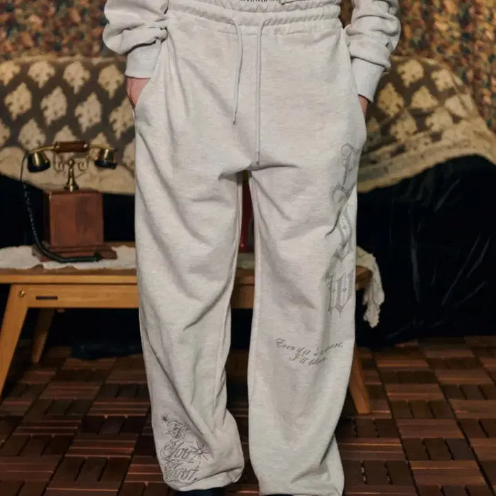 [BUNJANG] Ifuownt DIA Balloon Jogger Sweatpants White Melange M / 이퓨원트 조거 스웻팬츠