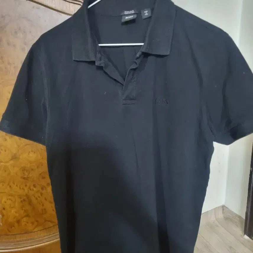 [BUNJANG] BOSS Pima Cotton Short Sleeve T-Shirt, Black, Size L / 보스피마코튼반팔티.  L