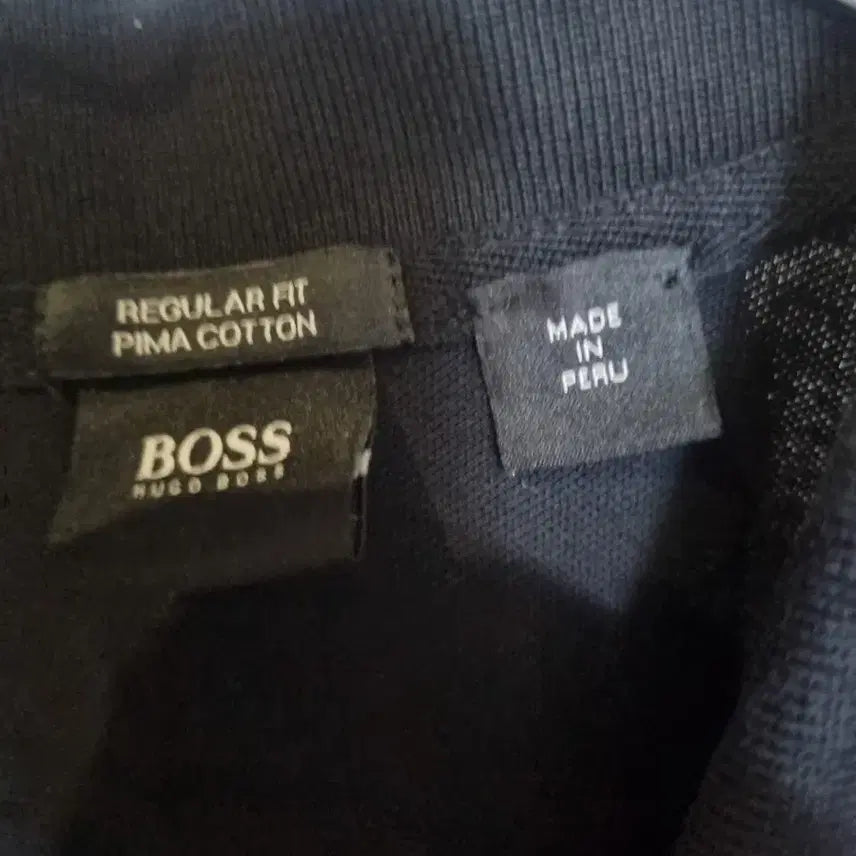 [BUNJANG] BOSS Pima Cotton Short Sleeve T-Shirt, Black, Size L / 보스피마코튼반팔티.  L