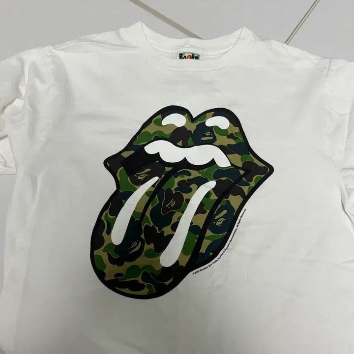 [BUNJANG] BAPE x The Rolling Stones Short Sleeve T-Shirt White M / [m/원가] 베이프 x 더 롤링 스톤즈 반팔 화이트