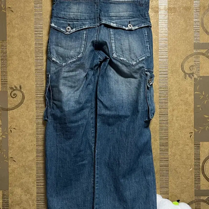 [BUNJANG] T2X Jeans Multi-Pocket Cargo Vintage Denim Pants Size 32 / T2X Jeans 멀티포켓 카고 빈티지 데님 팬츠 32