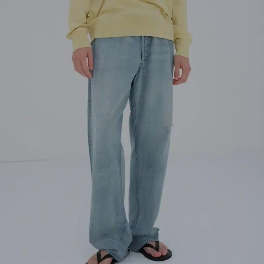 [BUNJANG] Auralee Faded Selvedge Light Denim Wide Pants Size 36 / 26ss 오라리 페이디드 셀비지 라이트 데님 와이드 팬츠
