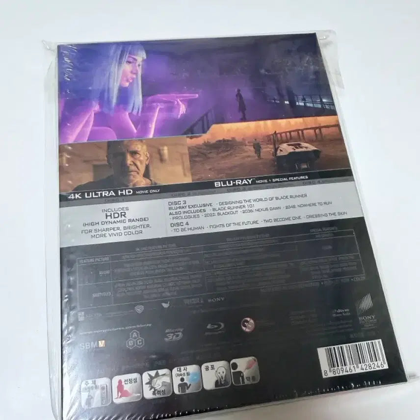 [BUNJANG] Blade Runner 2049 4K UHD Blu-ray Limited Edition Slipcase (4-Disc) / [4K 블루레이] 블레이드 러너 2049 : 초회한정 슬립케이스 (4di