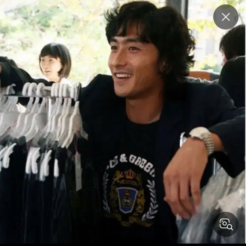 [BUNJANG] Dolce &amp; Gabbana Navy Crown Printing T-Shirt / 돌체앤가바나 네이비 프린팅 티셔츠 52