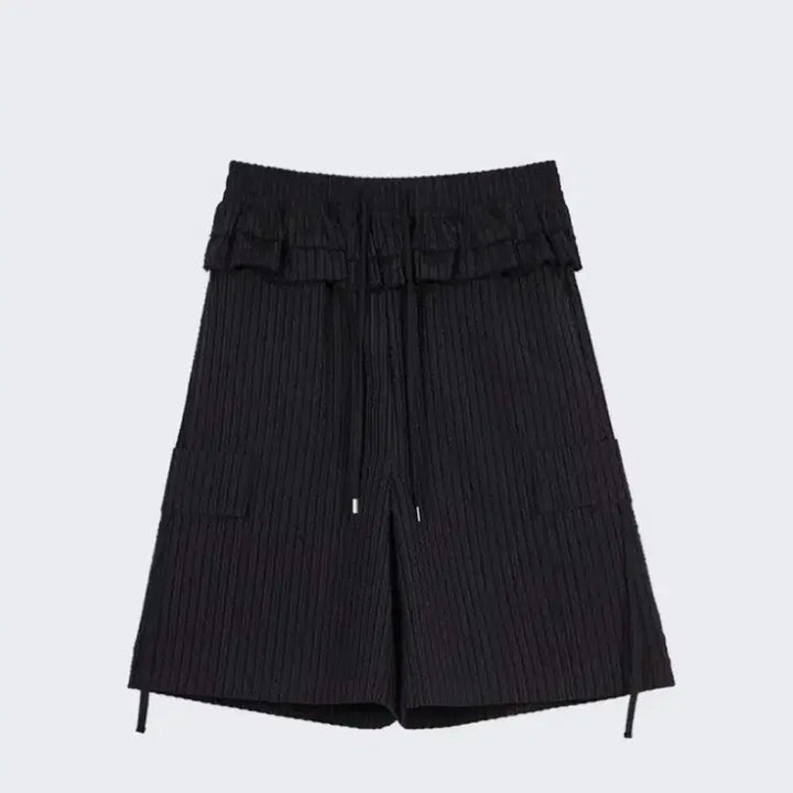 [BUNJANG] Type Service Ruffle Stripe Pants / 타입서비스 러플 스트라이프 팬츠