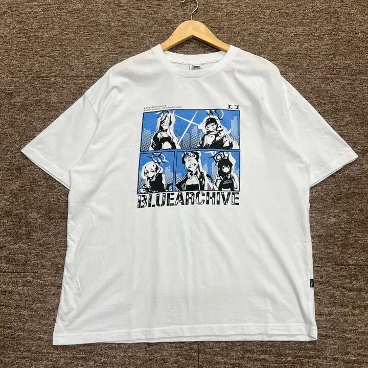 [BUNJANG] Critique x Blue Archive Graphic T-Shirt XL White / 크리틱x블루아카이브 반팔티 XL 화이트